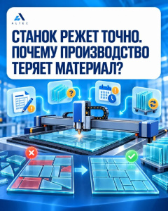 Станок режет точно. Почему стекольное производство всё равно теряет материал